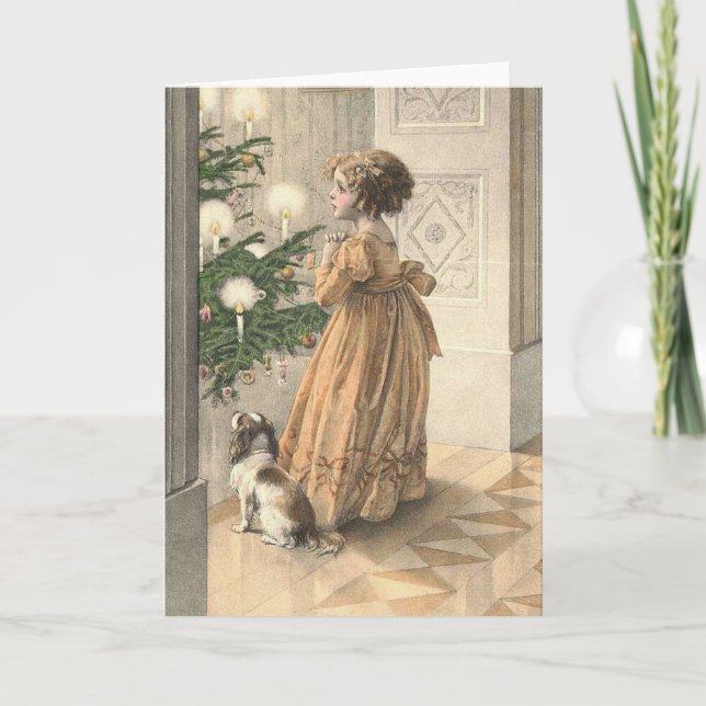 Victoriansk jul helgkort (Framsida)