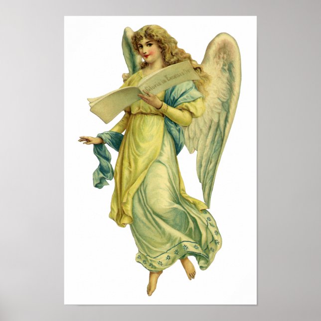 Victoriansk julängel, Gloria in Excelsis Deo Poster (Framsidan)