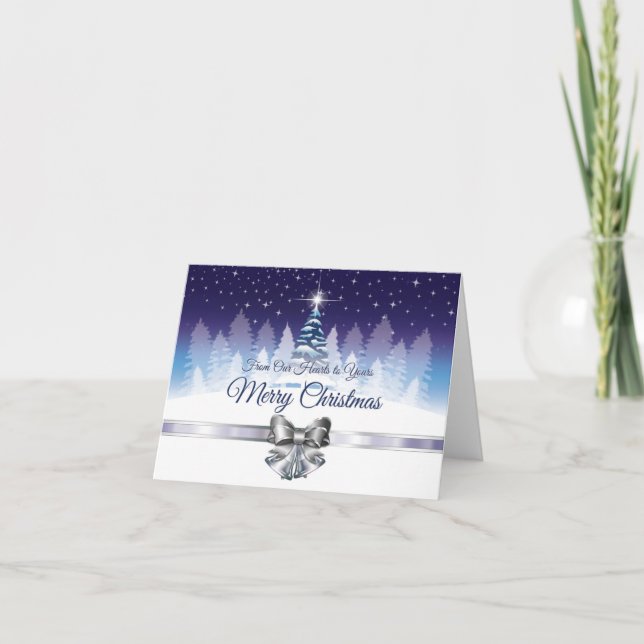 Victoriansk julstjärna i ett vikbart kort (Framsida)