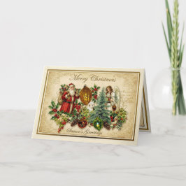 Victoriansk jultidsglans helgkort