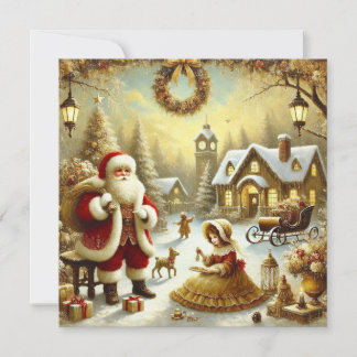 Victoriansk jultomte julkort