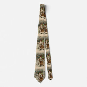 Victoriansk jultomte med julgran slips
