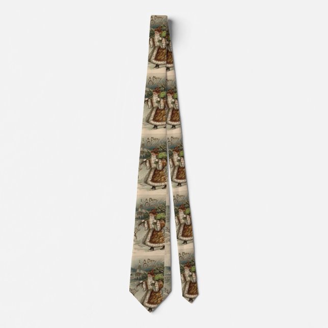 Victoriansk jultomte med julgran slips (Framsida)
