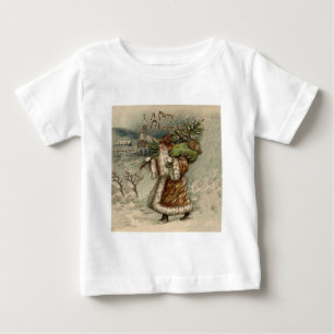 Victoriansk jultomte med julgran tee shirt