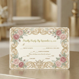 Victoriansk Kerub Utsirad Blommig Ranka OSA Kort