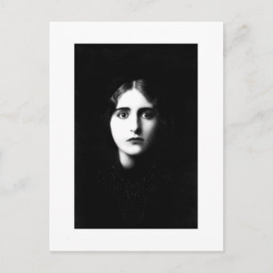 Victoriansk kvinna med kusligt uttryck vykort