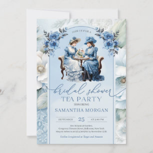 Victoriansk kvinnoflotta och sage te party Möhippa Inbjudningar