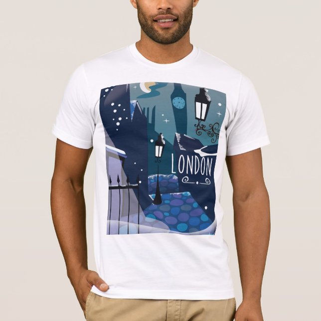 Victoriansk London-illustration T Shirt (Framsida)