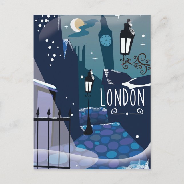 Victoriansk London- tecknad serie Vykort (Framsida)