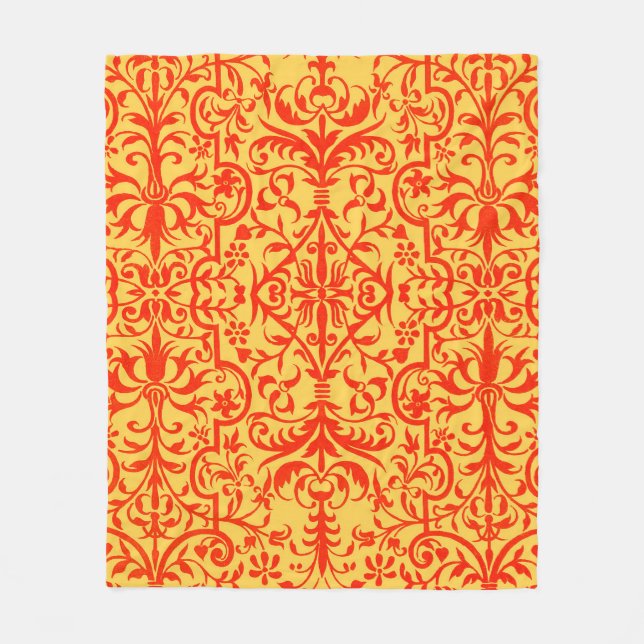 Victoriansk motif i orange fleecefilt (Framsidan)