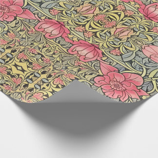 Victoriansk Noveau-inspirerad blommönsterdesign Presentpapper