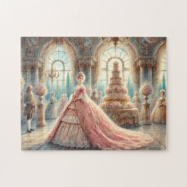 Victoriansk prinsess födelsedags slott festscen pussel (Horisontell)