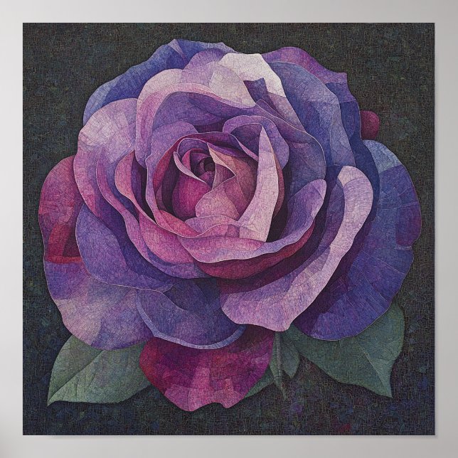 Victoriansk ros botanisk blomster hem inredning poster (Framsidan)