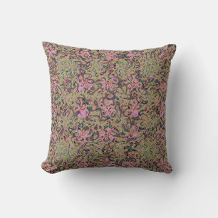 Victoriansk Rosa Mönsterdesignad Kudde