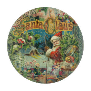 Victoriansk Santa Claus Jul Collage Antik