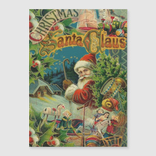 Victoriansk Santa Claus Jul Collage Antik