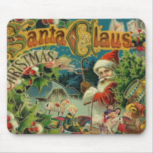 Victoriansk Santa Claus Jul Collage Antik Musmatta
