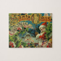 Victoriansk Santa Claus Jul Collage Antik
