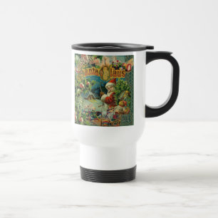 Victoriansk Santa Claus Jul Collage Antik Resemugg
