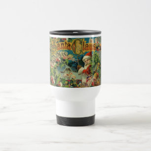 Victoriansk Santa Claus Jul Collage Antik Resemugg
