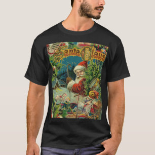 Victoriansk Santa Claus Jul Collage Antik T Shirt