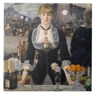 Victoriansk servitris tjej på Folies Bergere, Fran Kakelplatta