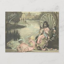 Victoriansk skalfisk Aprilskämt Vykort
