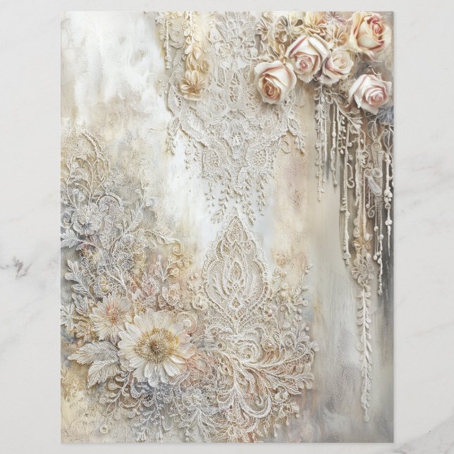 Victoriansk spets-scrapbookark (Framsida)