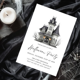 Victoriansk spökhus Halloweenfest för vuxna Inbjudningar