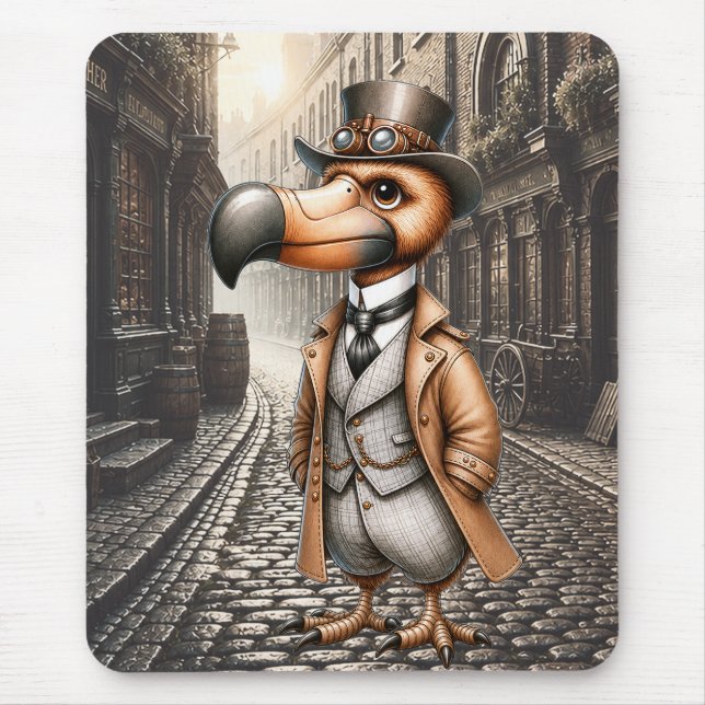 Victoriansk Steampunk Dodo i Londons gränd Musmatta (Framsidan)
