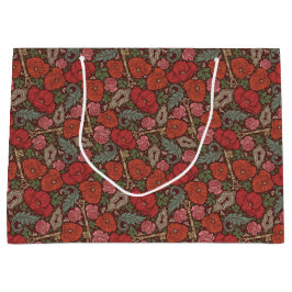 Victoriansk Steampunk gammal låsnyckel röda vallmo