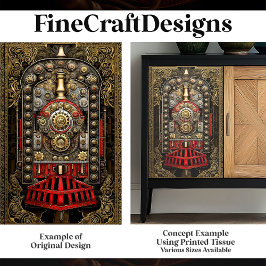 Victoriansk Steampunk Lokomotiv G8 Decoupage