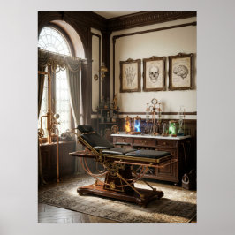 Victoriansk Steampunk Medicinskt Labb Poster