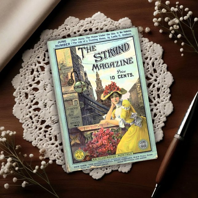 Victoriansk Strand Magazine Omslagsillustration Vykort (Skapare uppladdad)