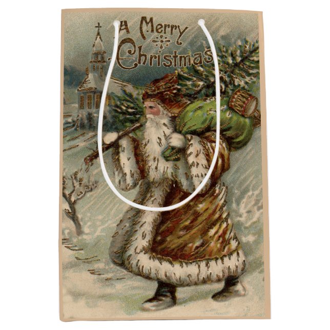 Victoriansk Tomte Med Julgran (Framsidan)
