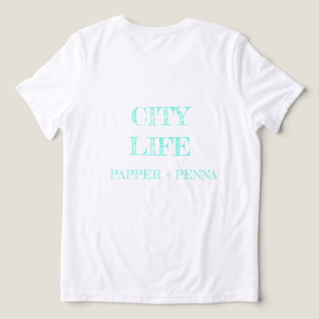 Victoriansk turkos t-shirt (Design baksida )