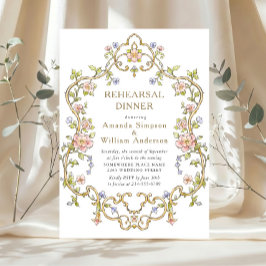 Victoriansk utsmyckad gracious blomsterrepetition  inbjudningar