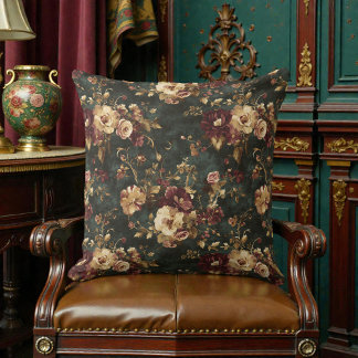 Victoriansk Vintage Blommig Kudde