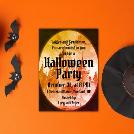 Victoriansk Vintage Gotisk Kuslig Halloween Inbjudningar