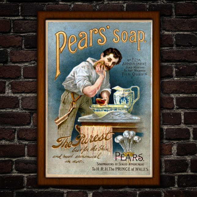 Victoriansk vintage tvålreklam poster (Skapare uppladdad)