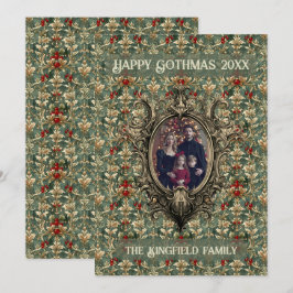 Victoriansk vinterbärsmycken Familj Gothmas Julkort
