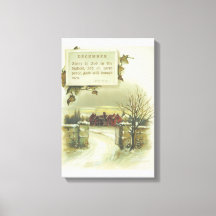 Victoriansk vinterscen för december & juldikt