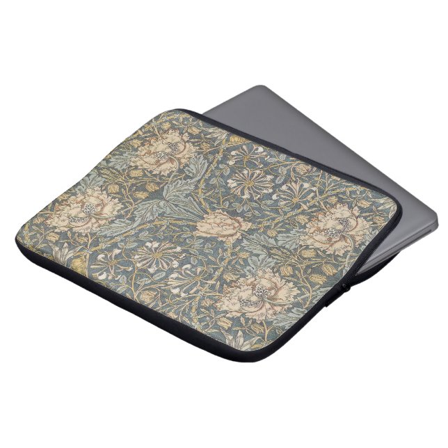 Victoriansk William Morris blomstermönsterduk Laptop Fodral (Framsida topp)