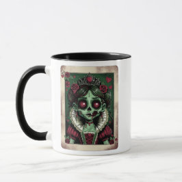 Victoriansk Zombie Hjärtans Drottning Mugg