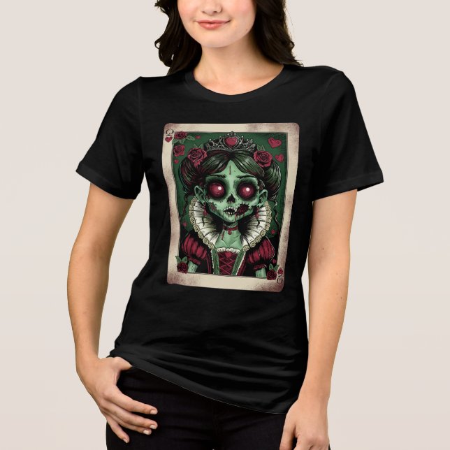 Victoriansk Zombiehjärtans Drottning T Shirt (Framsida)