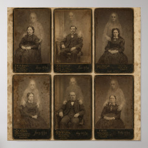 Victorianska andefotografier spökar porträtt poster