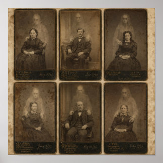 Victorianska andefotografier spökar porträtt poster