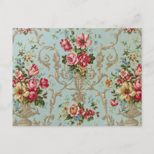 Victorianska blommor - vykort / RSVP / inbjudninga
