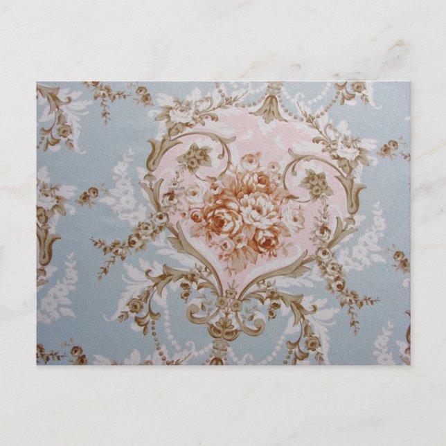 Victorianska blommor - vykort / RSVP Shower (Framsida)