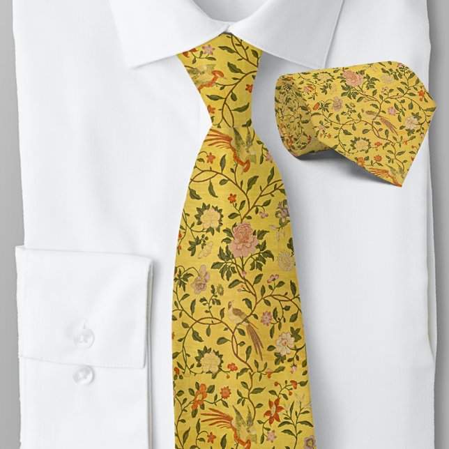 Victorianska blomstereleganta fåglar blommor slips (Skapare uppladdad)